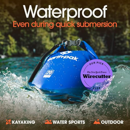 Earth Pak Waterproof Dry Bag - Roll Top Waterproof Backpack Sack Keeps Gear Dry for Kayak with Waterproof Phone Case - color: Blue, size: 10L