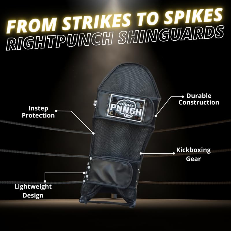 Shin Guards Kickboxing Leg Pads with Instep Protection, Muay Thai MMA Martial Arts Kicking Sparring Training Gear - color: Black & Silver, size: X-Small