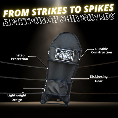 Shin Guards Kickboxing Leg Pads with Instep Protection, Muay Thai MMA Martial Arts Kicking Sparring Training Gear - color: Black & Silver, size: X-Small