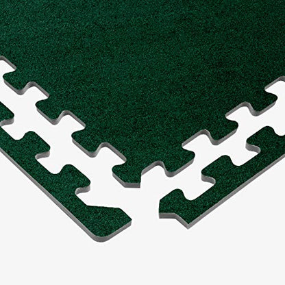 We Sell Mats 3/8 Inch Thick Interlocking Foam Carpet Tiles Durable Carpet Squares Anti Fatigue Support for Home Office or Classroom Use - color: Hunter Green, style: 24 Square Feet (6 Tiles)