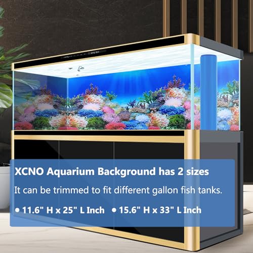 Fish Backgrounds Paper Double Sides Undersea Aquarium Background Poster Colorful Sea Anemone Fish Tank Background Sticker Decorations 16"x 33"