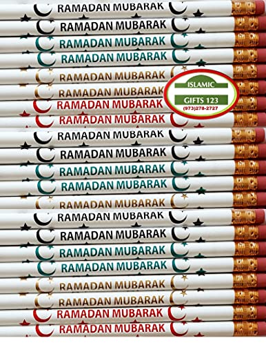 Ramadan Mubarak Pencils 24 Pack رمضان مبارك Happy Ramadan Kareem Decoration Novelty Muslim Gifts Wholesale Islamic Gifts (24 Pencils) - style: 24 Pencils