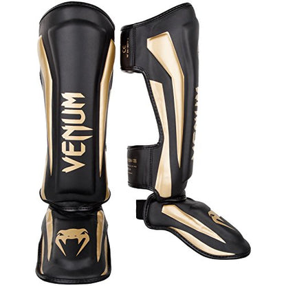 Venum Elite Standup Shin Guards - color: Black/Gold, size: Medium