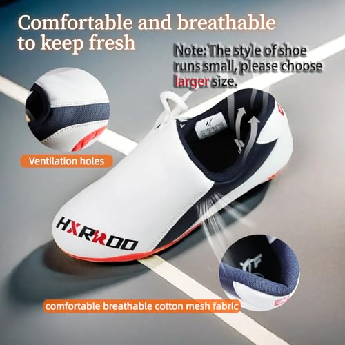 Taekwondo and Martial Arts Shoes for Indoor Training - Lightweight and Soft for Kids, Youth, and Adults - size: 12.5 Women/11.5 Men