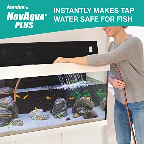 Kordon NOVAQUA Plus - Freshwater & Saltwater Aquarium Water Conditioner – Instantly Detoxifies Chlorine, Chloramines, & Heavy Metals, Replaces Fish Slime Coat, Reduces Fish Stress, 16 Ounces - size: 16 Ounce (Pack of 2)