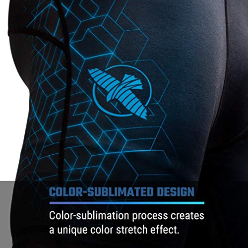 Hayabusa Geo Vale Tudo Shorts Men - color: Blue, size: Small