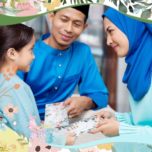 150 Pcs Eid Mubarak Money Envelopes 6.5x2.88 Inch Eid Al Adha Cash Gift Card Holders Pocket Muslim Gift Envelopes for Holiday Party Supplies Celebrations Decorations(Natural) - style: Natural