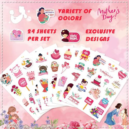 321PCS Mothers Day Stickers, Happy Mothers Day Stickers, Mom Stickers - style: Mother Day Stickers