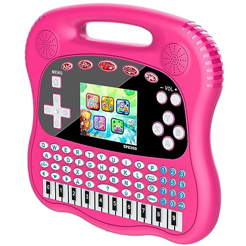 Interactive Early Learning Tablet - Educational Toys for Ages 2+ - Abc's, Words, Shapes, Numbers, Games, Music - Encourages Independent Play - Electronic Toys Gifts (Pink) - style: Pink