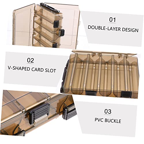 Fabric Storage Bins，Plastic Bins ，Plastic Bait Sea Fishing Stacked Beads Cages Pole Hooks Aquarium Waterproof - size: 20X16X4.7CM
