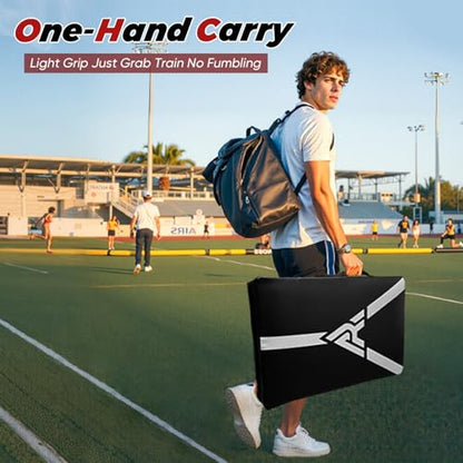 Martial Arts Kicking Shields - Kick Pad for Muay Thai, Taekwondo, Football, Basketball, Hockey Training - Denser Foam, Long Lasting PU Leather Kick Shield - style: 16x24in Black Pro