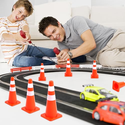30 Pcs Mini Traffic Cones, 1.8 inch Plastic Small Cones for Micro Road Signs Training Party Sports Early Educational