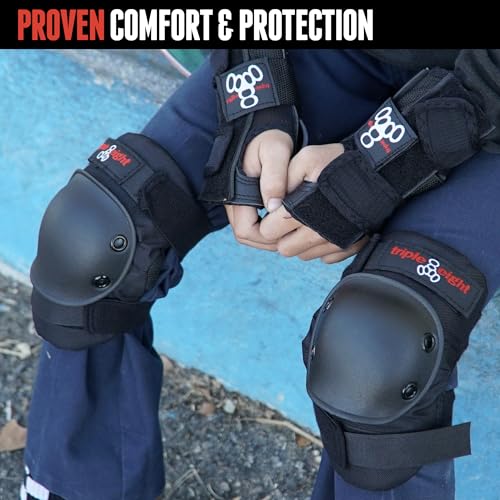 Triple Eight Kneesaver Knee Pads (1-Pair), Black, One Size - size: One Size