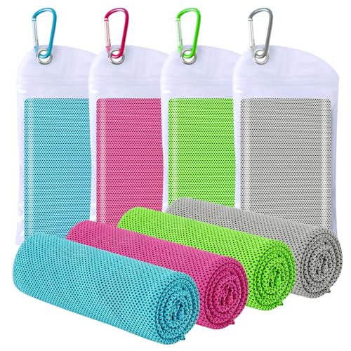 Cooling Towels for Neck and Face - Soft Breathable Chilly Towel, Sweat Wraps, Cool Rags Quick Dry Towel for Hot Weather, Workout, Sports, Yoga, Gym, Hiking, Running, Trips, Golf