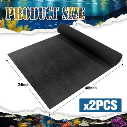 48x24 Inch Aquarium Leveling Mat - Neoprene Non-Slip Shockproof Fish Tank Pad, 0.2" Thick Waterproof Tank Base Cushion for Uneven Surfaces, Cut-to-Size Floor & Desktop Protector - size: 48x24 Inch, style: No Glue