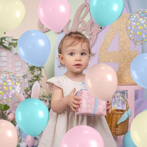 Paready Pastel Balloons, 60 Pcs Party Balloons for Easter Baby Shower - color: Pastel