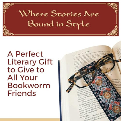 Oriental Carpet Bookmarks Kajara - Authentic Woven Carpet - Rug Bookmarks - Beautiful, Elegant, High Quality, Woven Cloth! Best Gifts for Men Women Adults Teens Teachers & Librarians!