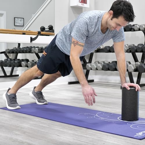 OPTP AXIS Firm Foam Roller, High Density Foam Roller for Physical Therapy, Yoga, Pilates, Fitness Exercise and Sports Training (Black, 12" X 6" Round) - color: Black - 12" X 6" Round