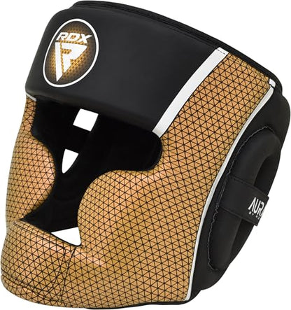 RDX Boxing Headgear, MMA Training, Adjustable Padded Full Coverage, Muay Thai, Kickboxing, Sparring, Martial Arts, Karate, Taekwondo Combat Sports Helmet, Men Women Home Gym - size: Medium