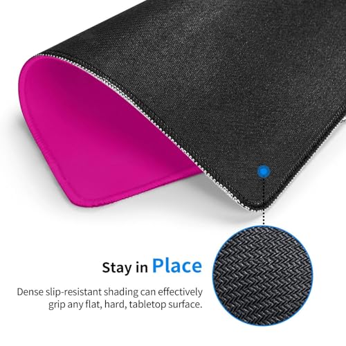 Modern Hot Pink Solid Color Mousepad Non-Slip Rubber Base Mouse Pads for Computers Laptop Office Desk Accessories Mouse pad 7.9 x 9.5 in - color: Pink