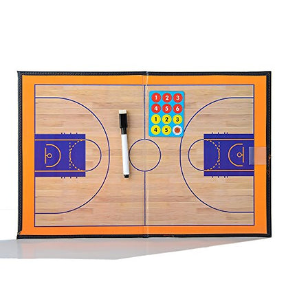 LYYS Folding Magnetic Basketball Coaching Board Basketball Coach Tactics Book - color: Multicolor