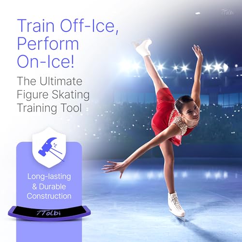 Turn Board for Dancers and Skaters, Ballet and Figure Skating Spinner | Off-ice trainer to improve spins, turns and balance for ballet, ice skating, cheer and gymnastics, all levels - color: Blue