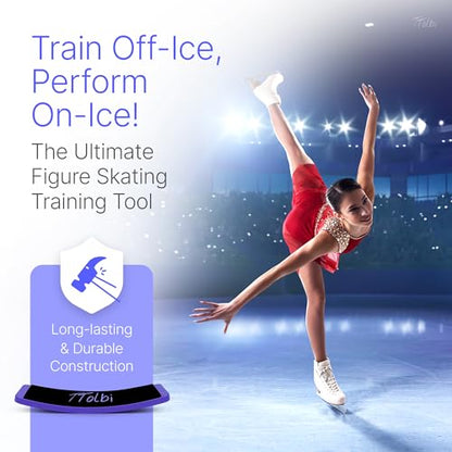 Turn Board for Dancers and Skaters, Ballet and Figure Skating Spinner | Off-ice trainer to improve spins, turns and balance for ballet, ice skating, cheer and gymnastics, all levels - color: Blue