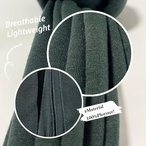 Harewom Muslim Hijab for Women Soft Stretch Headscarf Large Plain Turban Wrap Shawl Head Wrap for Everyday Wear - color: Dark Green Hijab Headscarf