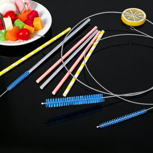 4Pcs Extra Long Pipe Cleaner Brush, 1/2 Inch & 1/4 Inch | 40 Inch Long Straw Tube Cleaner, Laboratory Catheter Bottle Cleaning Tool - style: blue-1/2-inch and 1/4-inch