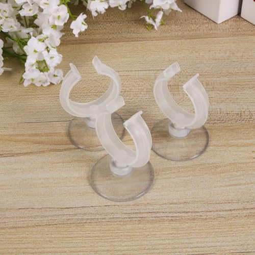 POPETPOP Aquarium Hose Clip 6-Pack, 1.77In Suction-Cup Water Pipe Clamp, Secure Tubing Holder for Fish Tank Airline & Heater Cord, Space-Saving Mount for Glass, Freshwater & Saltwater Tanks - size: 4.50X3.70X3.70CM