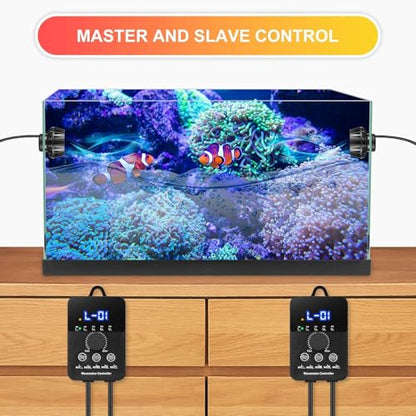 4200GPH Aquarium Wavemaker Pump With Controller 30W DC24V Powerhead with Magnetic Mounting, Wavemaker with LED Display for 200 to 300 Gallon Tank - size: 30W 4200GPH