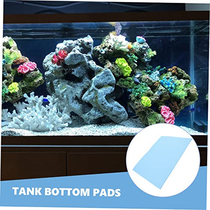 POPETPOP Fish Tank Pad Bottom Reptile Supplies Washable Black Terrarium Pad Fish Tank Cushioning Mat Turtle Tanks Fish Tank Leveling Mat Fish Aquarium Accessories Waterproof - Blue Foam - color: Blue