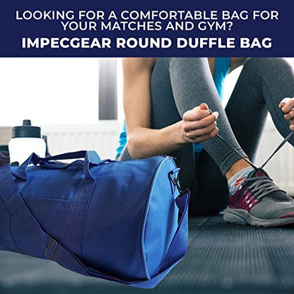 Impecgear Round Duffel Team Sports Equipment Bags, Travel Gym Fitness Bag. - color: Royal