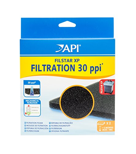 API FILSTAR XP FILTRATION FOAM 30 PPI Aquarium Canister Filter Filtration Pads 2-Count - color: No Color, size: 30 PPI