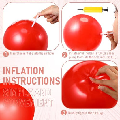 Leyndo 4 Pcs Yoga Exercise Ball Pilates Pregnancy Birthing Fitness Ball with Quick Pump Anti Burst for Improved Posture, Balance, Yoga, Pilates, Training, 4 Colors - size: 9 Inch