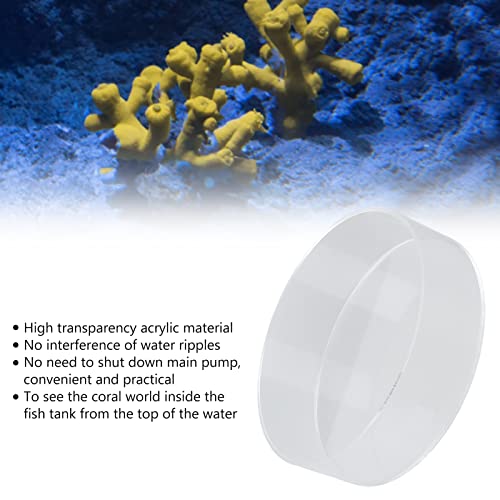 Observe Lens Transparent Acrylic Fish Tank Cylinder Magnifier, Aquarium Viewing Tool with Clear Optics for Top - Down Observation and Underwater Photography