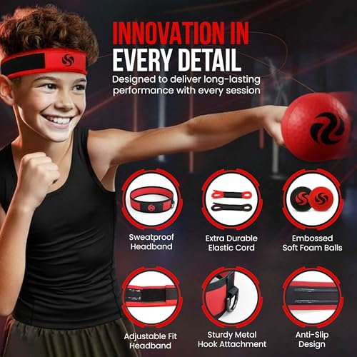 Soul Shift - Boxing Reflex Ball – Dual Competition Set | 2 Adjustable Headbands + 2 Training Balls + App Included | Speed, Agility & Hand-Eye Coordination for Adults & Kids | MMA Training Equipment - style: App Edition (Competition Pack)