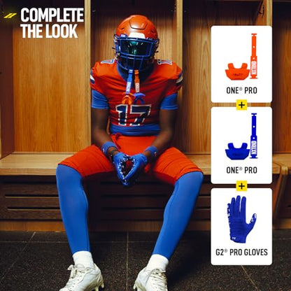 Nxtrnd One Pro Football Mouth Guard, Interchangeable Strap, Fits Adult & Youth (Orange) - color: Orange Pro