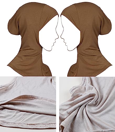 3-9 Pieces Modal Hijab Turban Muslim Hijab Cap Adjustable Muslim Scarf Stretchy Head Scarf for Women