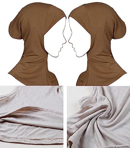 3-9 Pieces Modal Hijab Turban Muslim Hijab Cap Adjustable Muslim Scarf Stretchy Head Scarf for Women