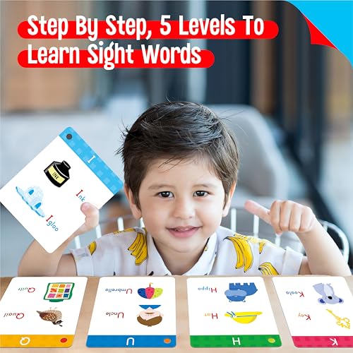 Alphabet Flash Cards, 52 Lowercase & Uppercase Letter Cards Jumbo Size Letter Sounds Flashcards Letter Recognition Learning for Kids, Toddlers, Classroom, Preschool, Kindergarten - style: English