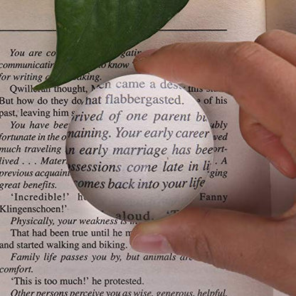 2'' Magnifying Dome - Optical Acrylic Portable Paperweight Magnifier Extremely Clear Reading Aid Magnifying Glass Dome Easy to Glide for Reading Books,Map,Newspaper and Magazine by BIJIA(50mm) …