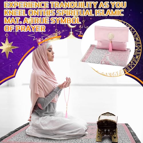 Mindsoft 4 Pack Muslim Prayer Rug Portable Travel Mat Pouch,Classic Color - color: Classic Color