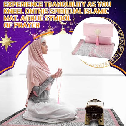 Mindsoft 4 Pack Muslim Prayer Rug Portable Travel Mat Pouch,Classic Color - color: Classic Color