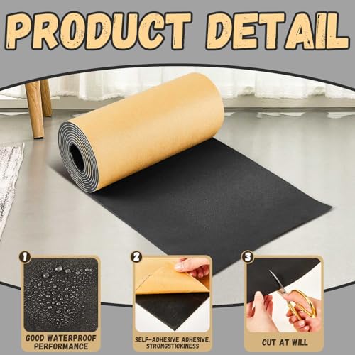 Pangda 1 Piece 78 x 16 x 2/5 Inches Extra Large Marine Foam Roll Closed Cell Rubber with Adhesive Insulation Sheets Lightweight Single Sided Tape Water Weather Resistant for Craft - size: 78 x 16 x 2/5 Inch
