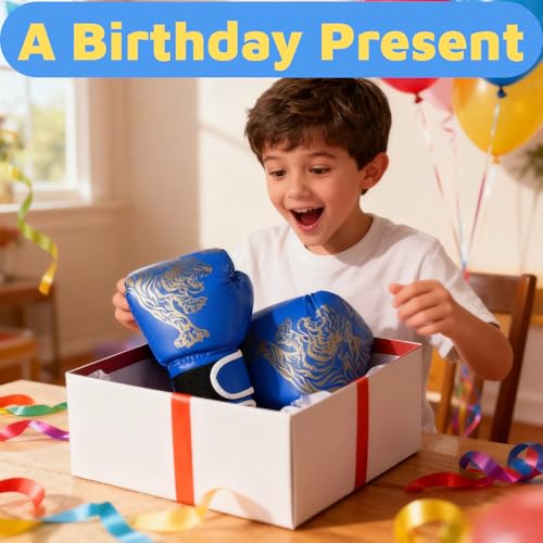 Boxing Gloves for Kids Kids Boxing Gloves Red Blue - color: blue, size: tiger picture