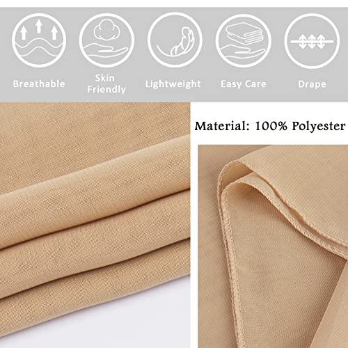 Ladiery Chiffon Shawl Wraps for Women Evening Dresses, Elegant Soft Sheer Shawls for formal dressy Bride Wedding - color: Champagne(1)