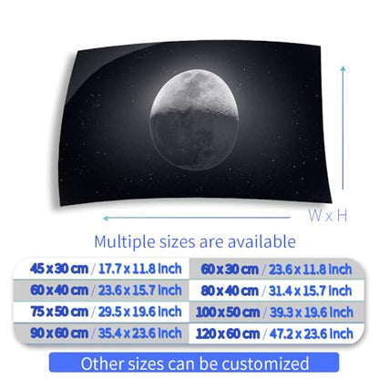 Aquarium Background Stickers - Moon, Space, Gray, Shadow Self-Adhesive Fish Tank Reptile Terrarium Decor Poster (120 x 60 cm / (47.2 x 23.6 inches)) - size: 120 x 60 cm / (47.2 x 23.6 inches)