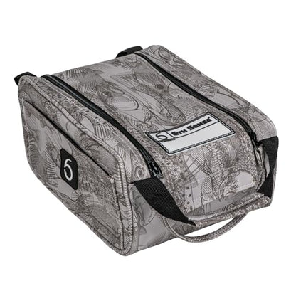 6th Sense – Bait Bag – Soft Plastic Storage Bag – Holds 15 to 20 Packs – Tackle Organizer – Clear Label Window - color: Inshore - Gray