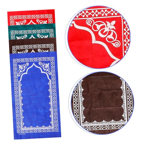 PRETYZOOM Travel Prayer Mat Compact Muslim Prayer Rug Decorative Islamic Patterns